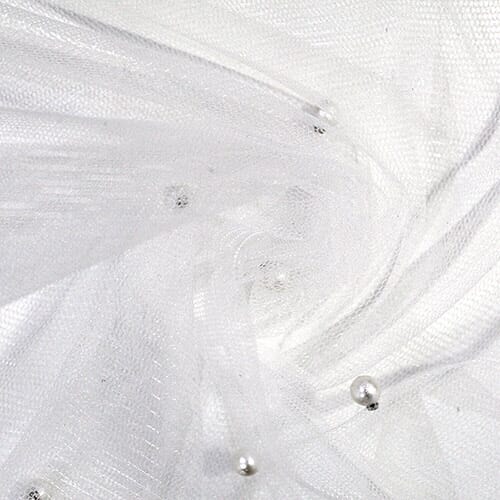 Pearl tulle - White