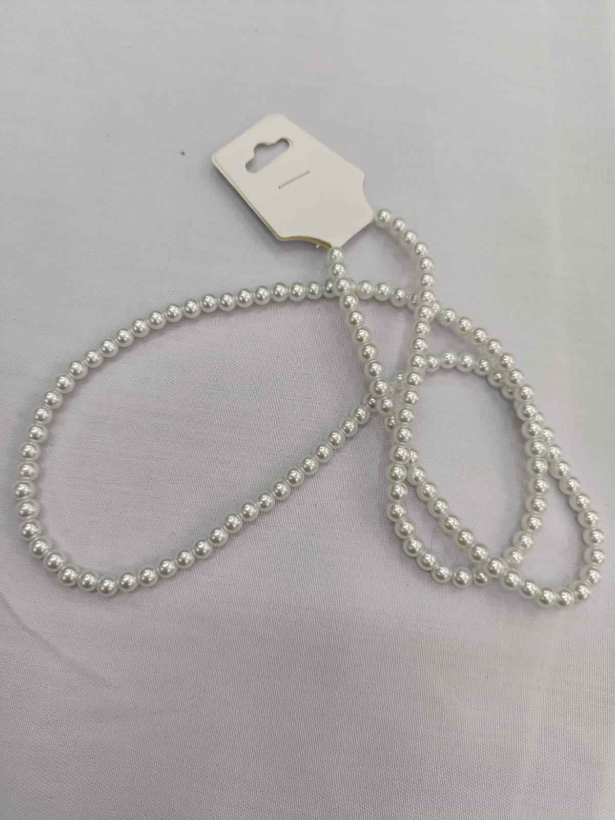 Glass beads 8mm - White