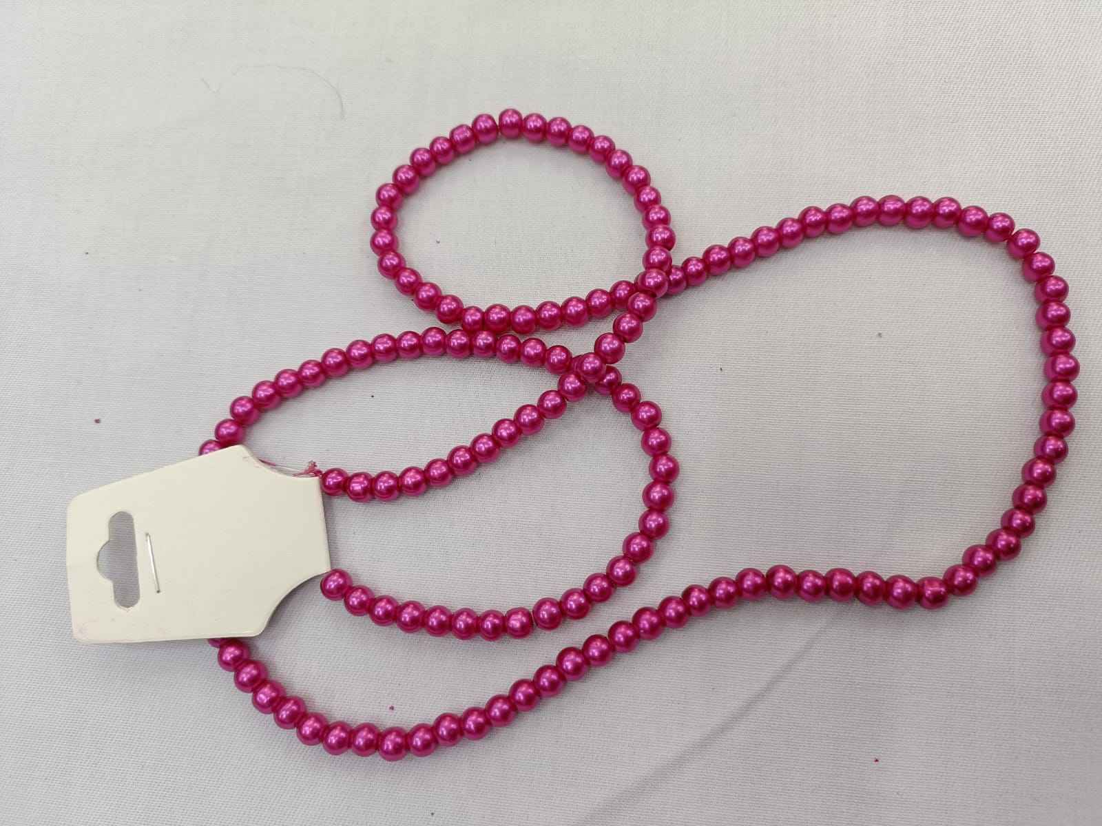 Glass beads - Cerise