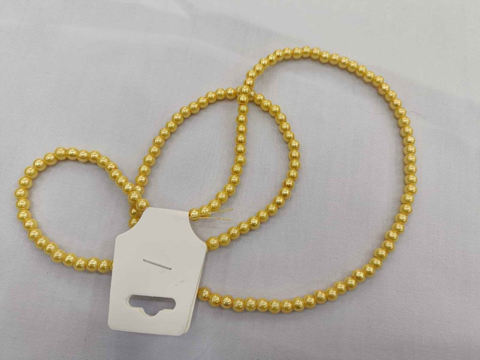 Glass beads 8mm - Gold