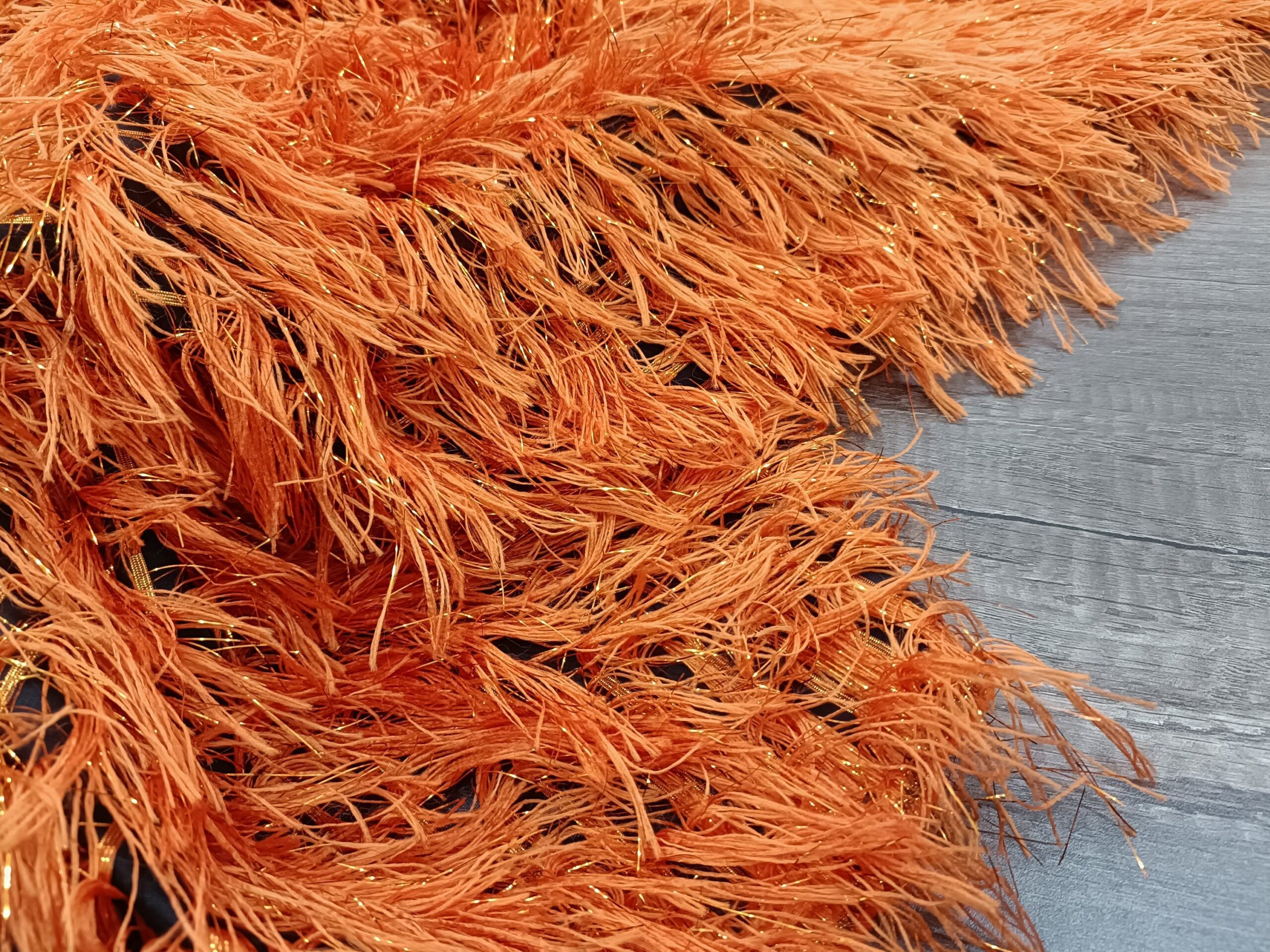 Feather Brocade - Orange