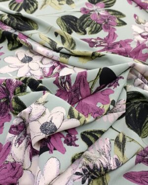 PRINTED MOROCCAN - Sage green & Purple