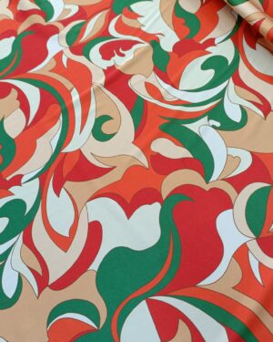 Dior Satin Prints Boho Scroll Orange