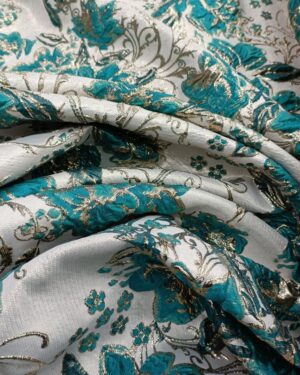 Maya Brocade Blooms Teal