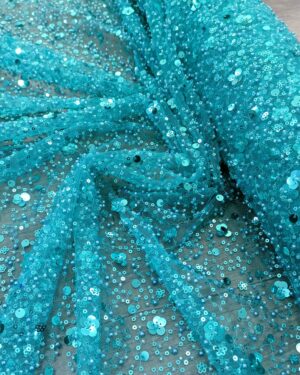 BEADED SEQUINS AQUA