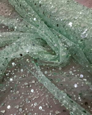 BEADED SEQUINS AQUA GREEN