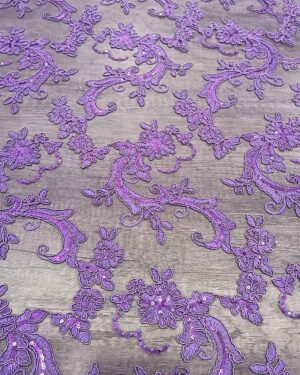 Embroidered Lace D#01 - Purple