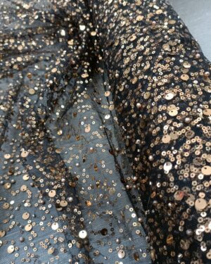 BEADED SEQUINS BLACK GOLD